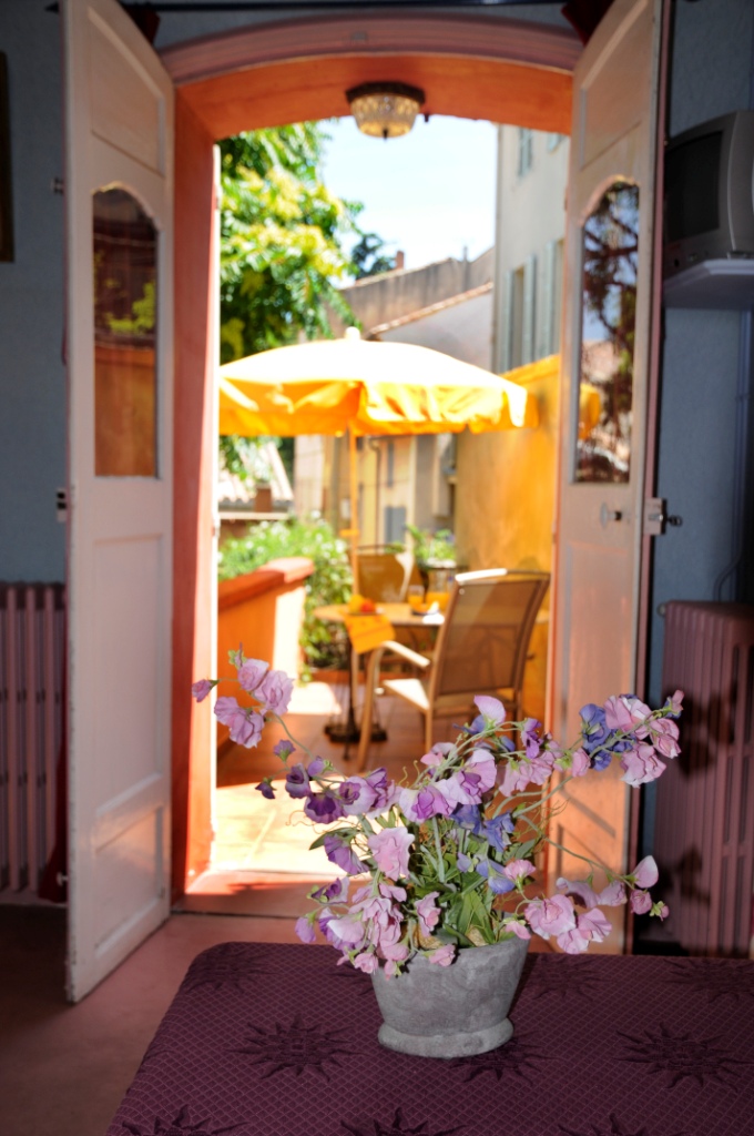 Vue sur la terrasse privée